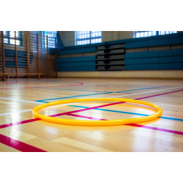 Обруч пластиковый широкий 80см неон