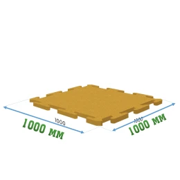 Универсальное резиновое покрытие 1000x1000x15мм Puzzle